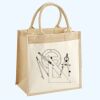 Cotton Pocket Jute Midi Tote Thumbnail