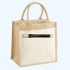 Cotton Pocket Jute Midi Tote Thumbnail