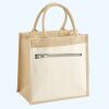 Cotton Pocket Jute Midi Tote Thumbnail