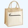 Cotton Pocket Jute Midi Tote Thumbnail