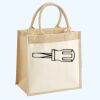 Cotton Pocket Jute Midi Tote Thumbnail