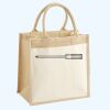 Cotton Pocket Jute Midi Tote Thumbnail