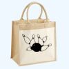 Cotton Pocket Jute Midi Tote Thumbnail