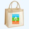 Cotton Pocket Jute Midi Tote Thumbnail