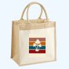 Cotton Pocket Jute Midi Tote Thumbnail